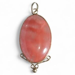 Cherry Quartz  and Silver Pendant